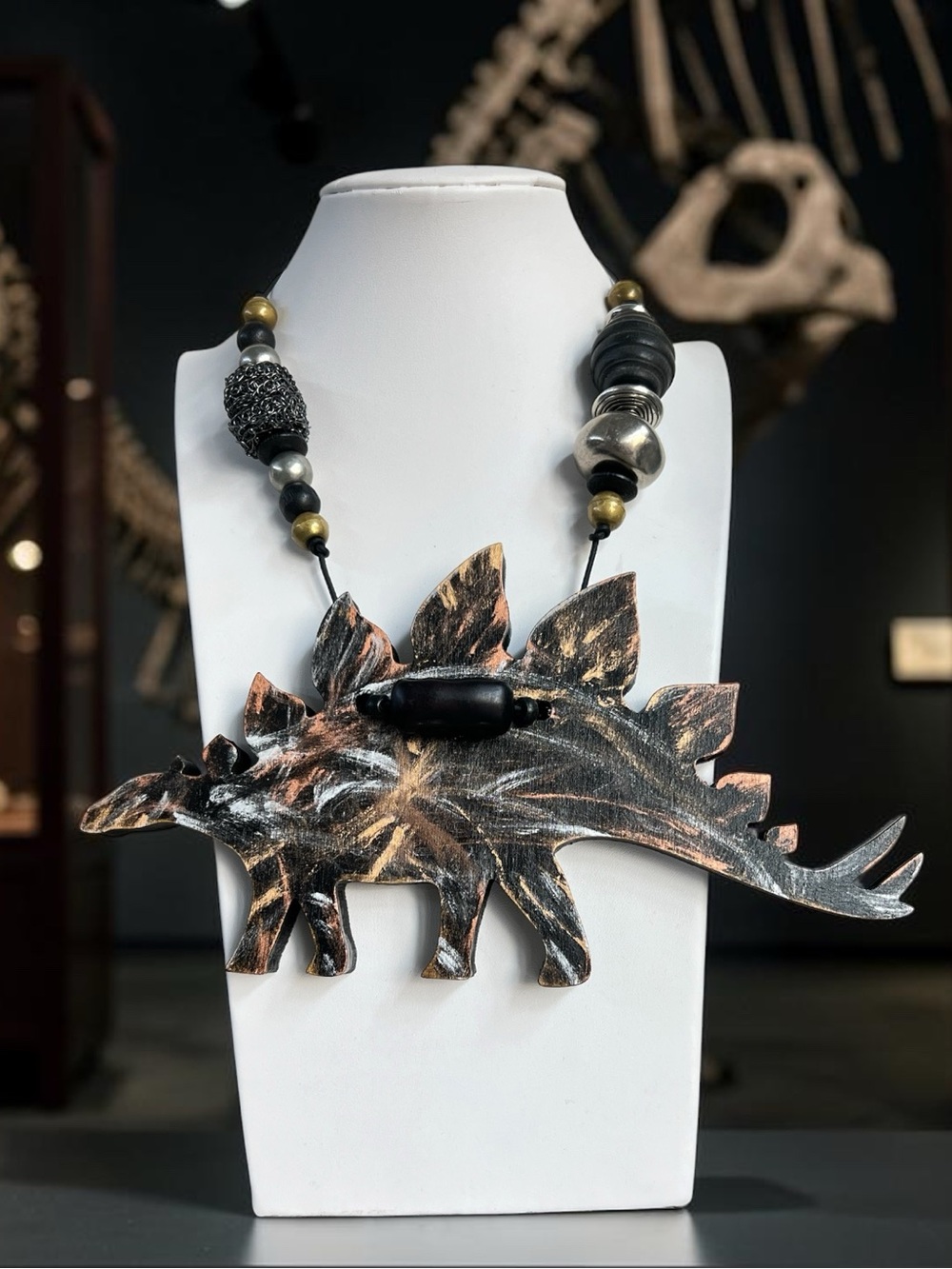 The Tipsy Trex Original Dinosaur XL Stegosaurus Necklace by Lain
